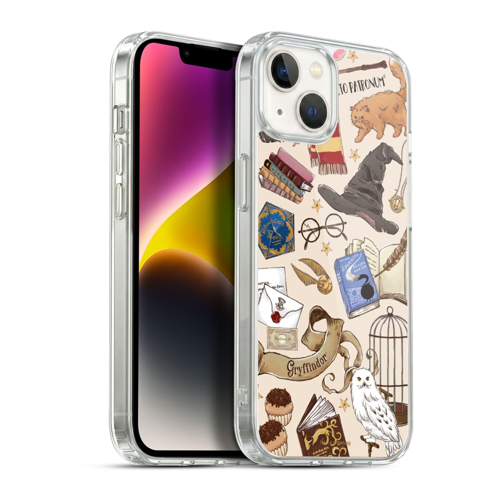 Head Case Designs Licenciado Oficialmente Harry Potter Patrón Luna Reliquias de la Muerte XXXVII Caso Funda de Gel Suave Compatible con Apple iPhone 12 / iPhone 12 Pro — view 118
