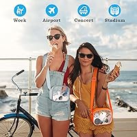 Vista 142 de KETIEE Bolso cruzado transparente, aprobado para estadios, para conciertos, eventos deportivos, festivales