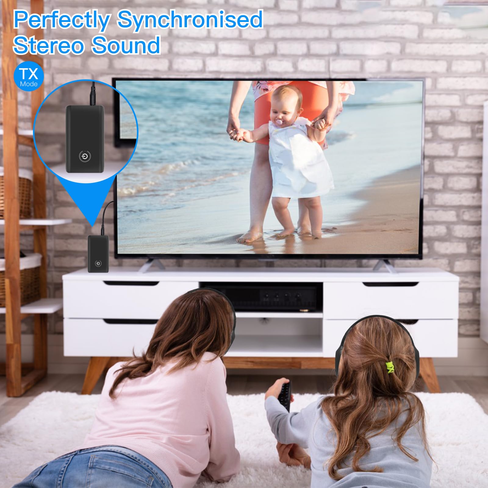 Adattatore Bluetooth 5.0 Trasmettitore,3.5mm Jack Adattatore,2-in-1 Wireless Ricevitore Bluetooth,per PC/TV/impianto audio Cuffie MP3/MP4 Altoparlante HiFi Radio