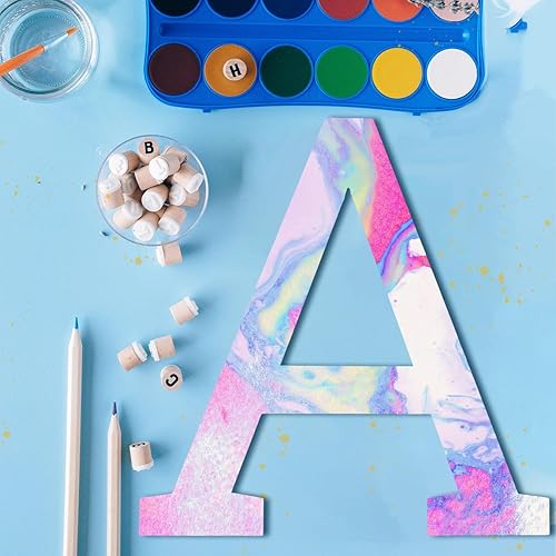 Miniatura 3 de Letras de madera para decoración de pared de 12 pulgadas, letra U de madera grande para manualidades, letras de madera del alfabeto en blanco sin