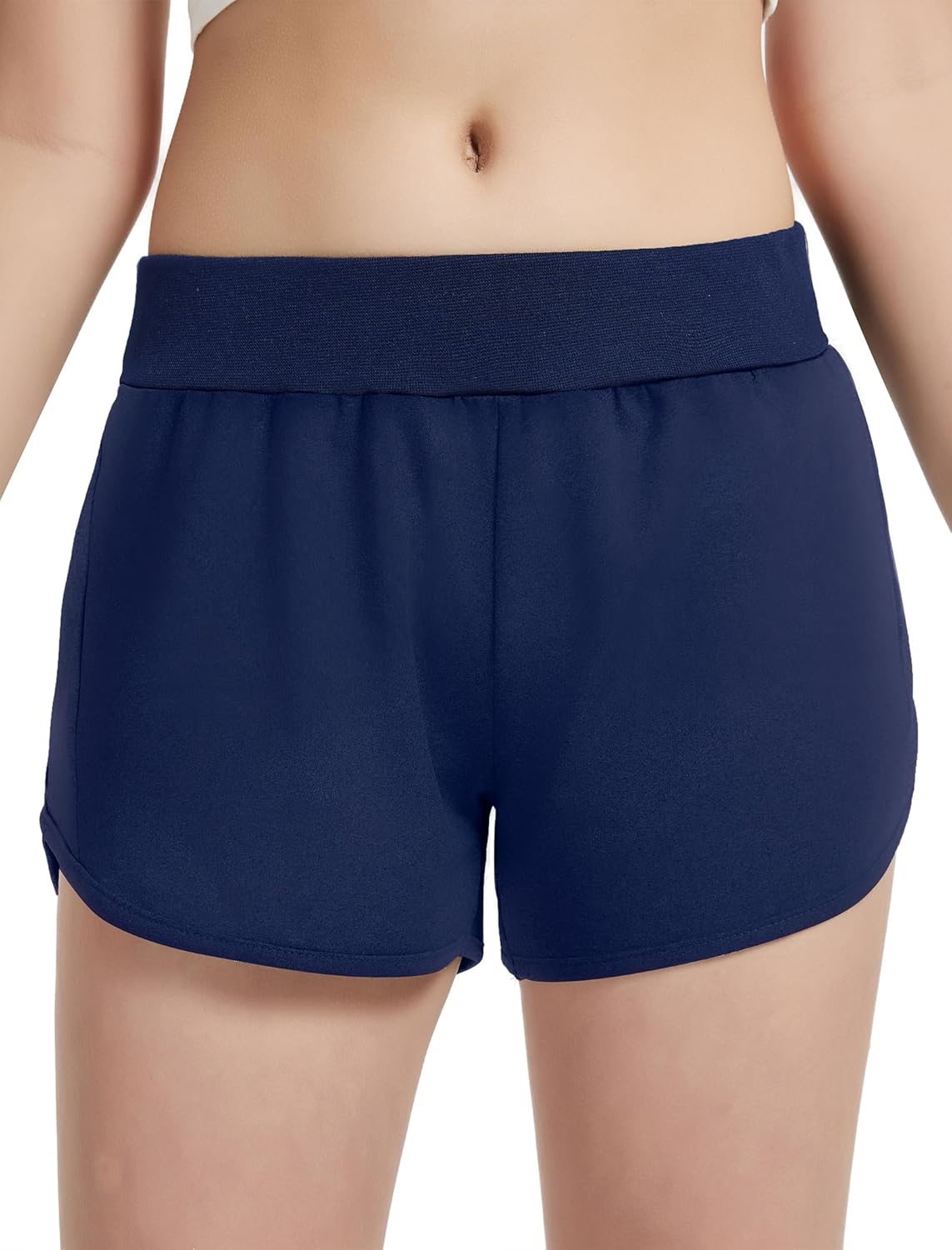 EXARUS 4 Pack Girls Running Athletic Shorts Low Rise/High Waisted Teen Kids Sports Active Basketball Short 6-14Y - Image 5