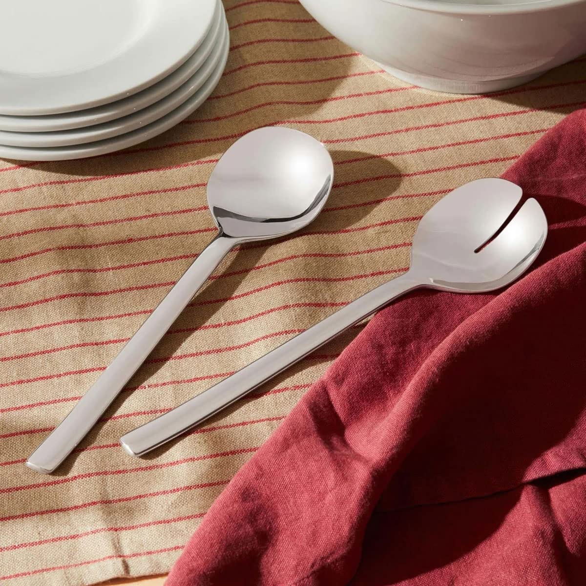 Alessi REB09/14 Ovale Salatbesteck aus Edelstahl