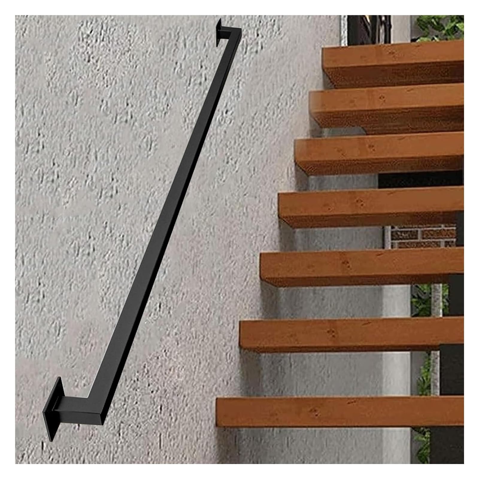 Stair Railing ﻿Handrail for Indoor Stairs Handrails for Outdoor Steps Wall Mounted, Rail Stair Railing Brackets for Stairs Exterior ﻿(120cm)