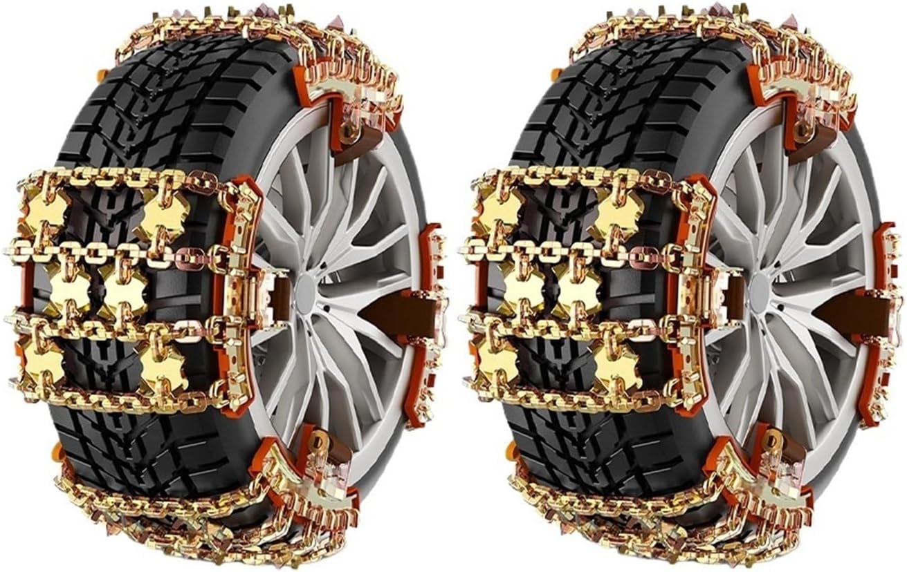 Tire -Skid Plus Steel Chains 265-285mm Adjustable Tire Universal Diamond Non-Slip Snow Chains Vehicle(1PCS 265-285)