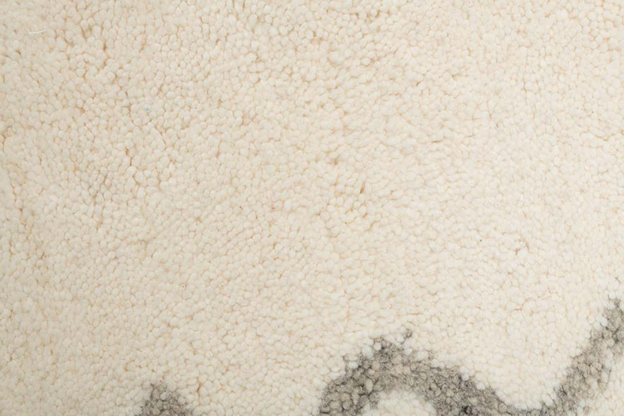 THEKO | Tappeto Berbero marocchino, fatto a mano con lana al 100% | Hadj | con motivo | Colore: Jaspe | 70 x 140 cm