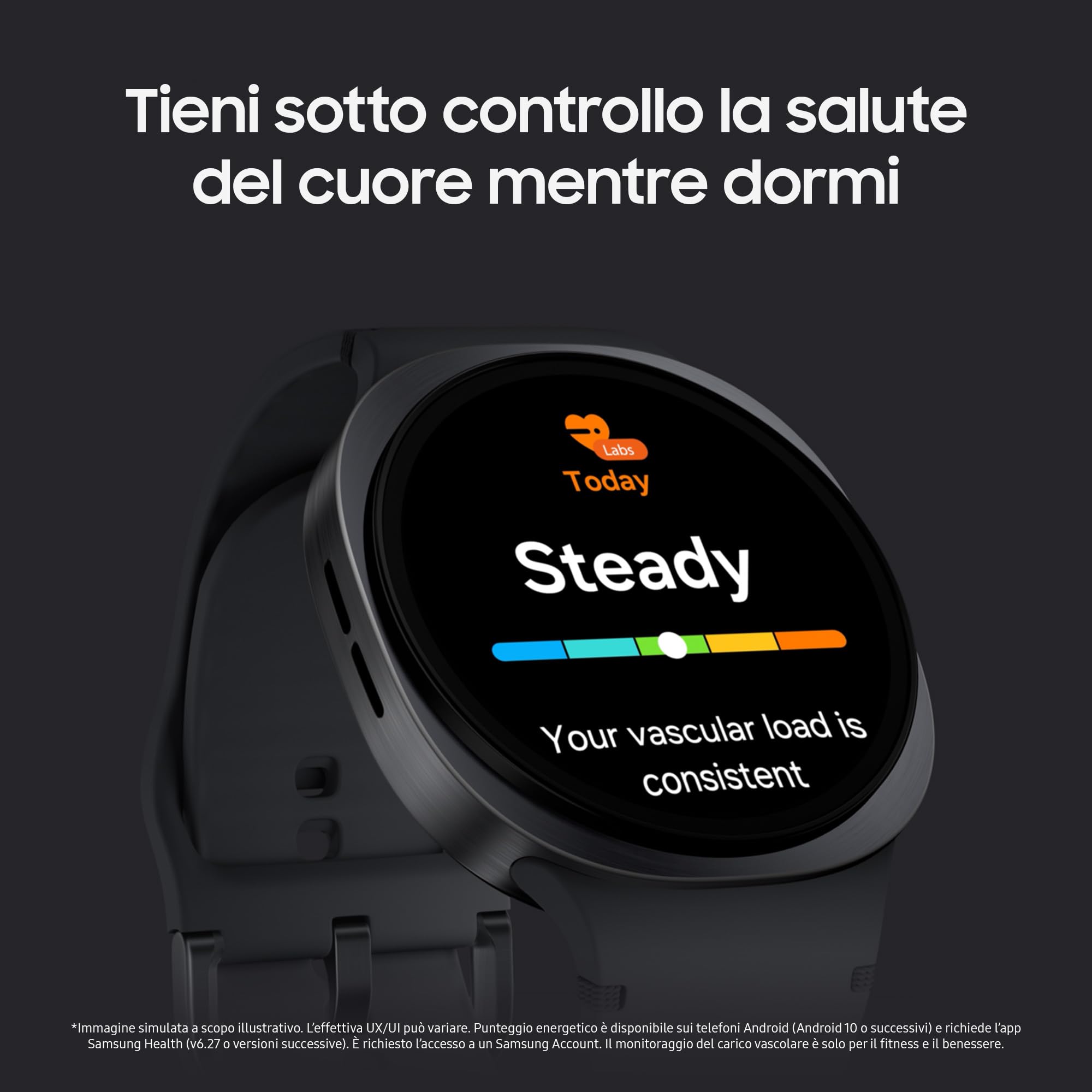 Samsung Galaxy Watch8 (Dark Gray, BT, 44mm) Smartwatch Galaxy AI, Allenatore Personale, Design Resistente agli Urti, Processore 3nm, Monitoraggio Attività Fisica e Sonno, One UI 8 [Versione Italiana]