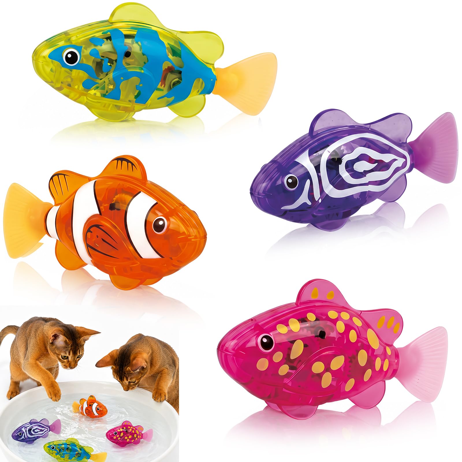 Doodlewitz Electronic Pet Fish Swimming Robot - Fish Toy for Cats