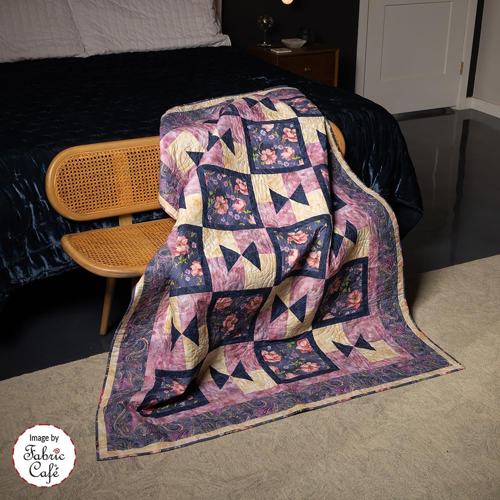 Fabric Cafe 2025 Fabulous 5-Yard Quilts - 8 New Printed Patterns - Simple Quilting Method - Queen/King Size Enlargement