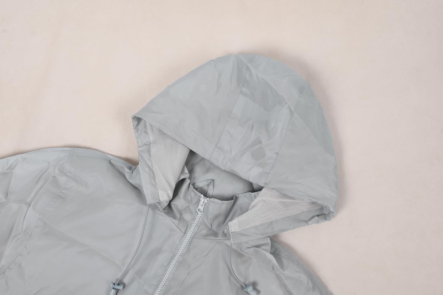 Mywu Men's Water-resistant Rain Jacket Lightweight Windbreaker Hooded Rain Coat for Adults Outdoor Hiking Camping