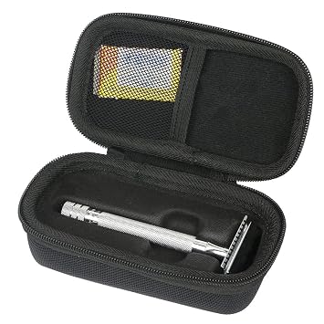 Khanka Hard Travel Case replacement for WEISHI Double Edge Safety Razor/Merkur Long Handled Safety Razor