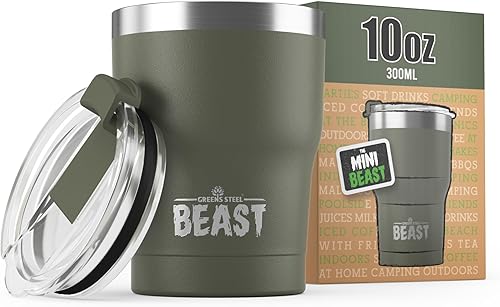 Miniatura 32 de Beast - Vaso de acero inoxidable con aislamiento al vacío para café, taza de hielo, termo de viaje de doble pared, 42 onzas (azul cielo tormentoso)