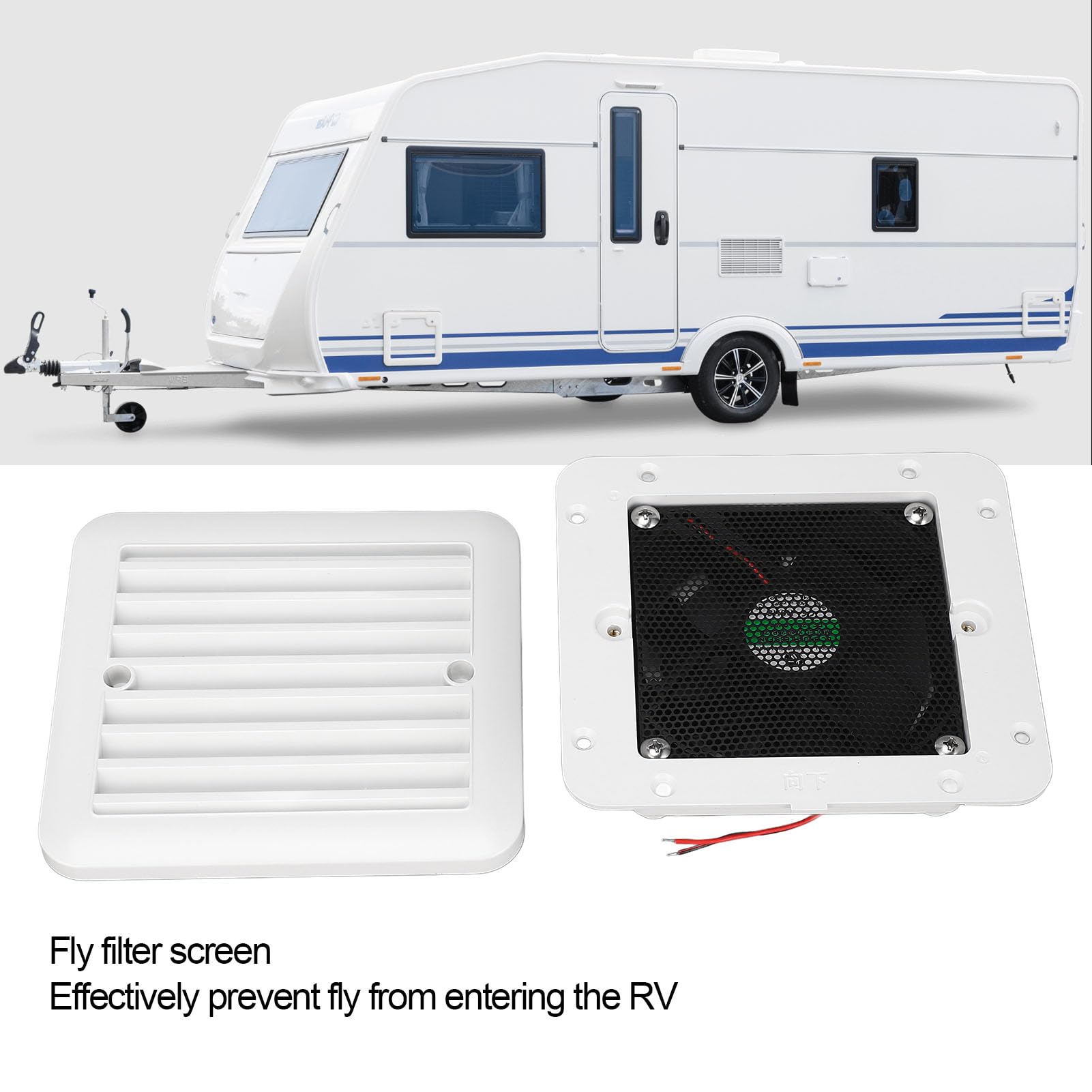 Ventilateur D'extraction D'air pour Camping-car, 97 X 97 Mm, 12 V, 1,2 W, pour Cuisine, Salle de Bain, Camping-car, Yacht, Salle de Bain