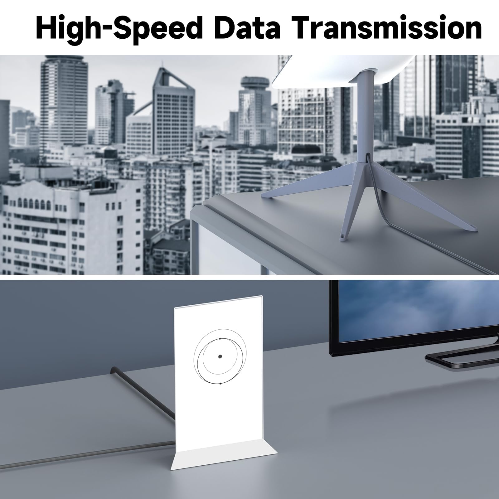 Bingfu Cable de Repuesto para Antena Parabólica Starlink V2 Gen2 - Transmisión de Alta Velocidad y Cable de Extensión Antiinterferencias Mejorado para Starlink Gen 2, 3 Metros