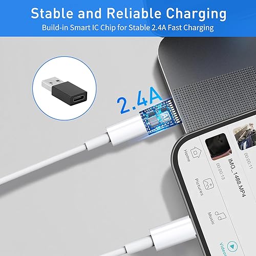 Miniatura 4 de Heldenrol Adaptador USB 3.0 a USB C (paquete de 3) compatible con iPhone 14, 13, 12 Plus Pro Max, iPad Air 54 Mini 6, Samsung Galaxy S23 + S22 S21,