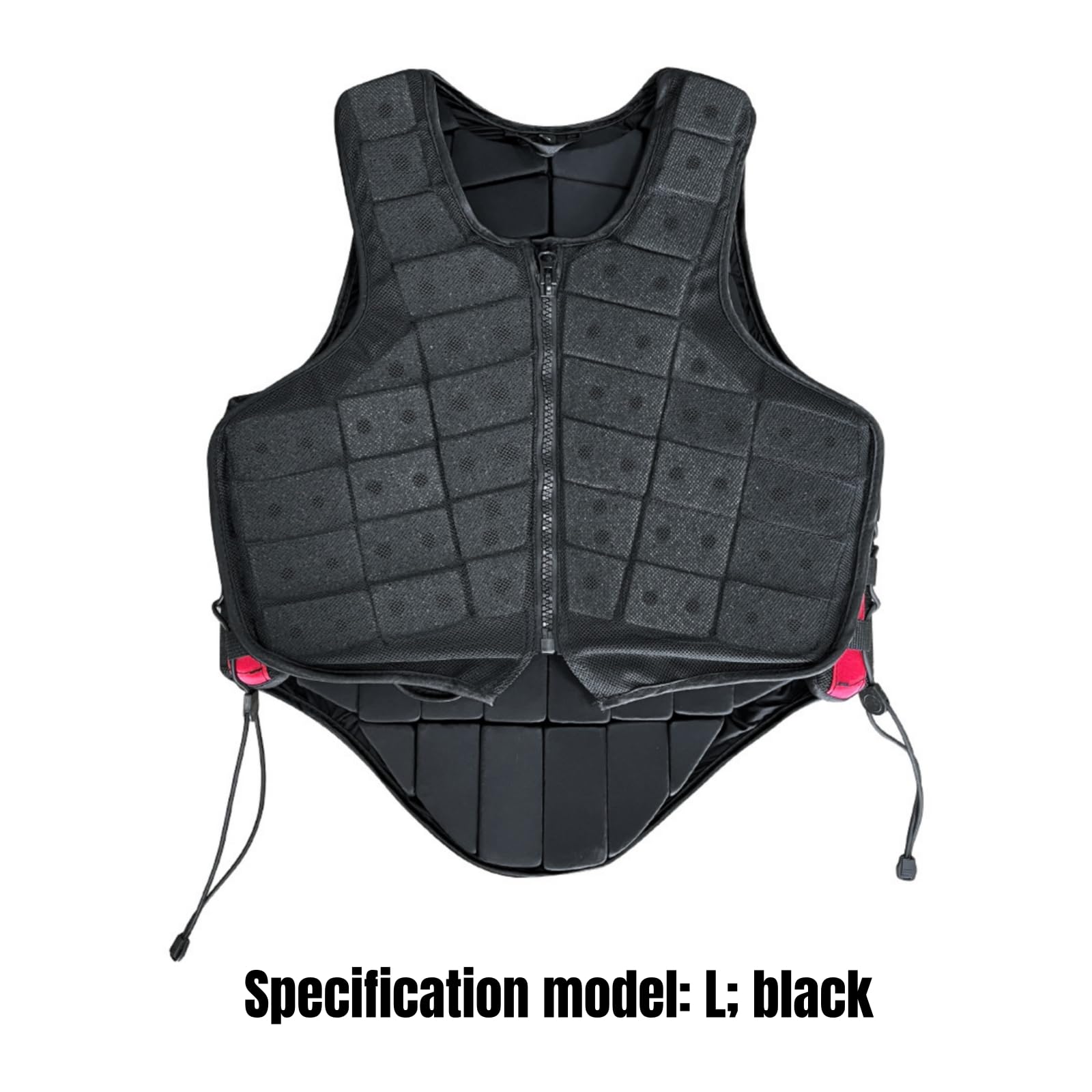 rockible Chaleco Ecuestre Chaleco de Equitación Chaleco Protector Chaleco Acolchado con Cremallera Frontal y Laterales Ajustables Malla Ligera para Comodidad