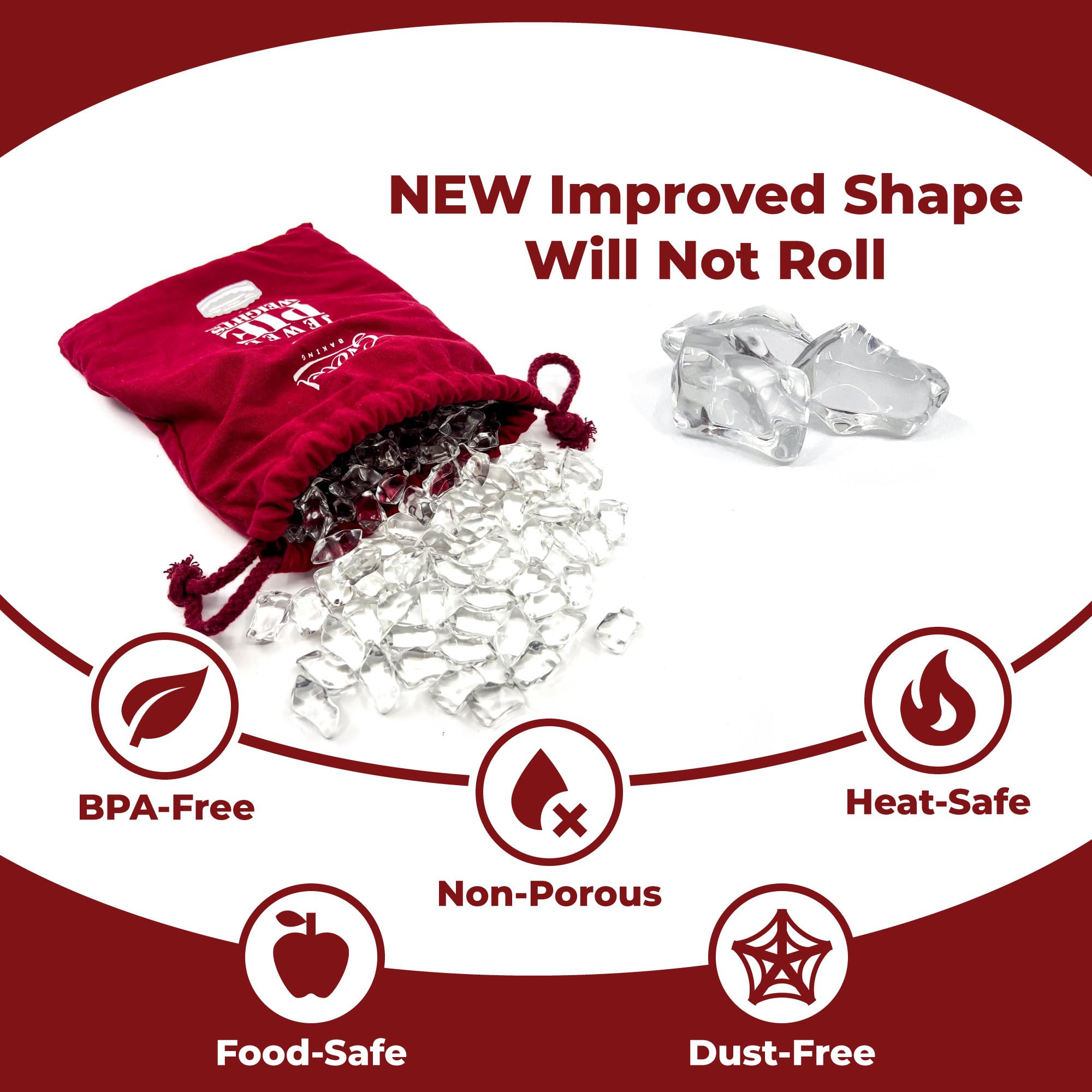 Jewel Glass Pie Weights - Sparkling & Dust-Free -2