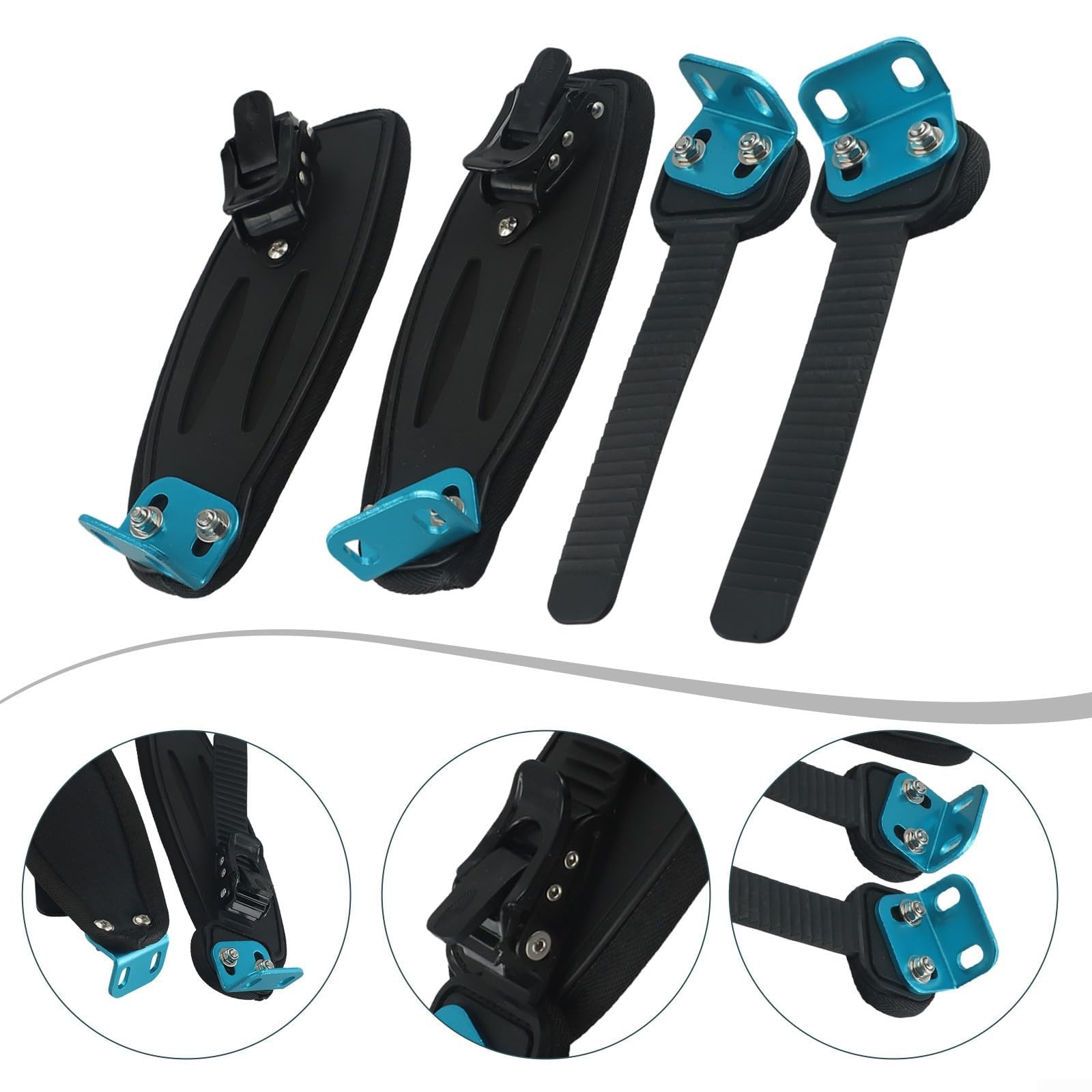 Sangle de pied réglable à vis pour skateboards électriques, longboards et modèles tout-terrain (bleu)