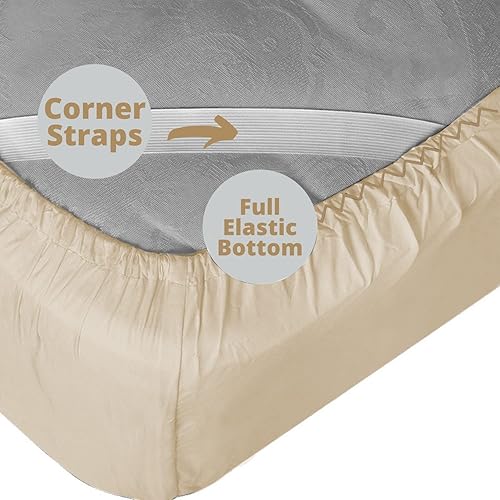 Miniatura 2 de Danielco Home Products Sábana bajera individual, sábana bajera solamente. Mantente en forma en el colchón con correas elásticas en las esquinas,