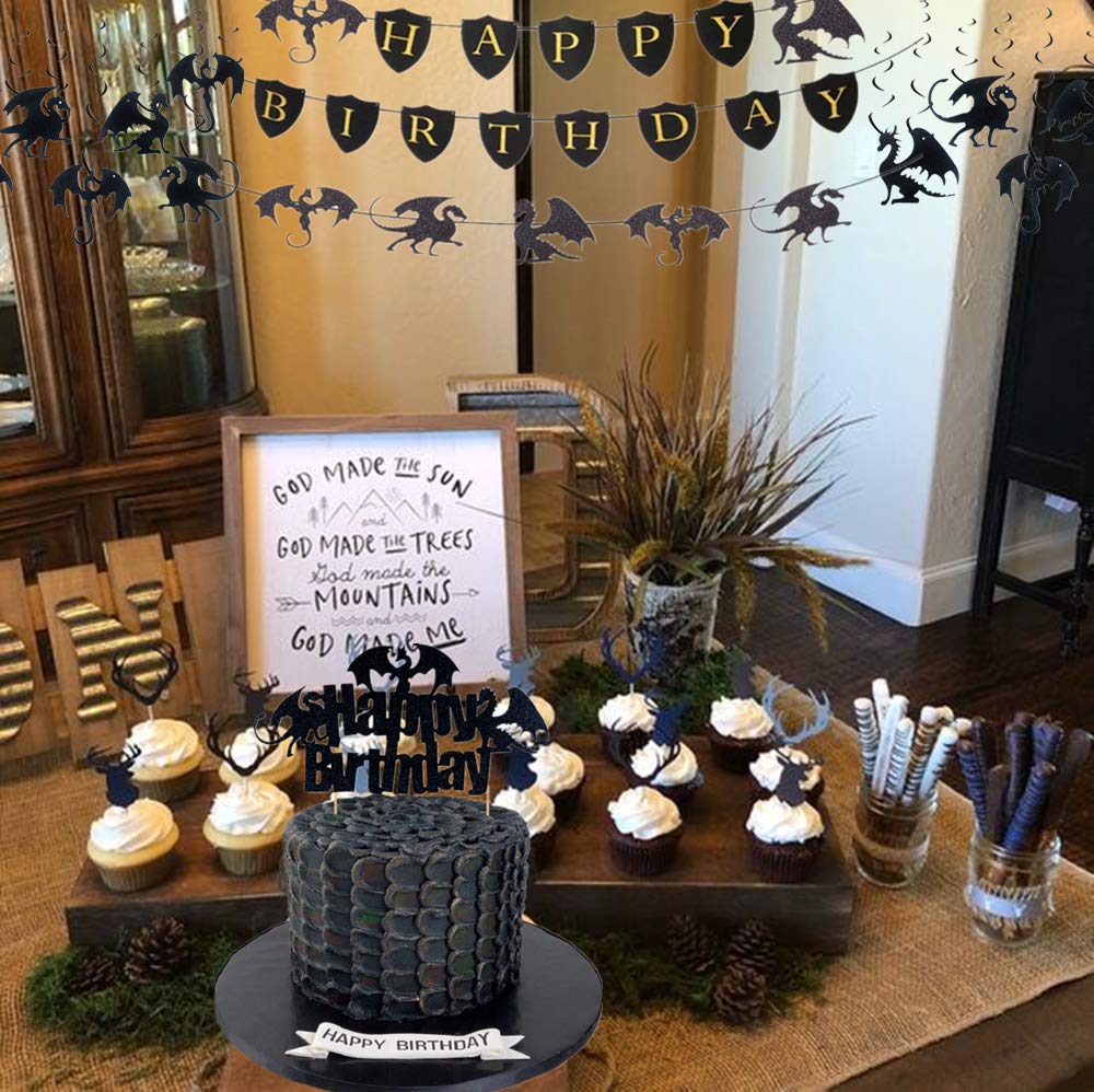 Draak verjaardagsfeestje decoratie, inclusief Happy Birthday Party