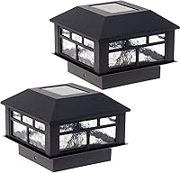 Vista 8 de GreenLighting - Luces solares modernas para punta de poste, se ajustan a madera de 4 x 4, PVC/vinilo de 5 x 5, luz de valla solar para exteriores