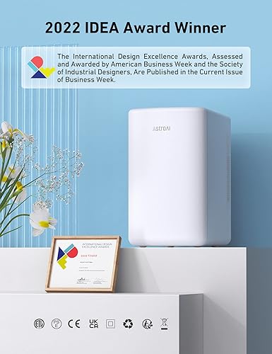 Miniatura 2 de AstroAI Mini refrigerador de 2.0 generación, 6 litros8 latas, refrigerador de maquillaje para el cuidado de la piel, 110 V CA12 V CC, enfriador y