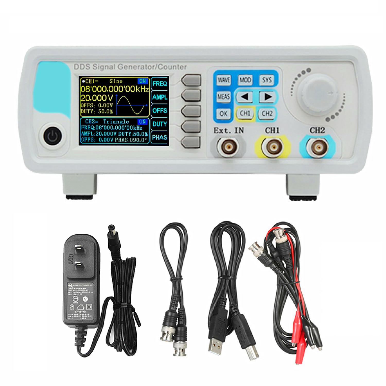 Cleqee 15MHz DDS信号発生器 デュアルチャネル JDS6600