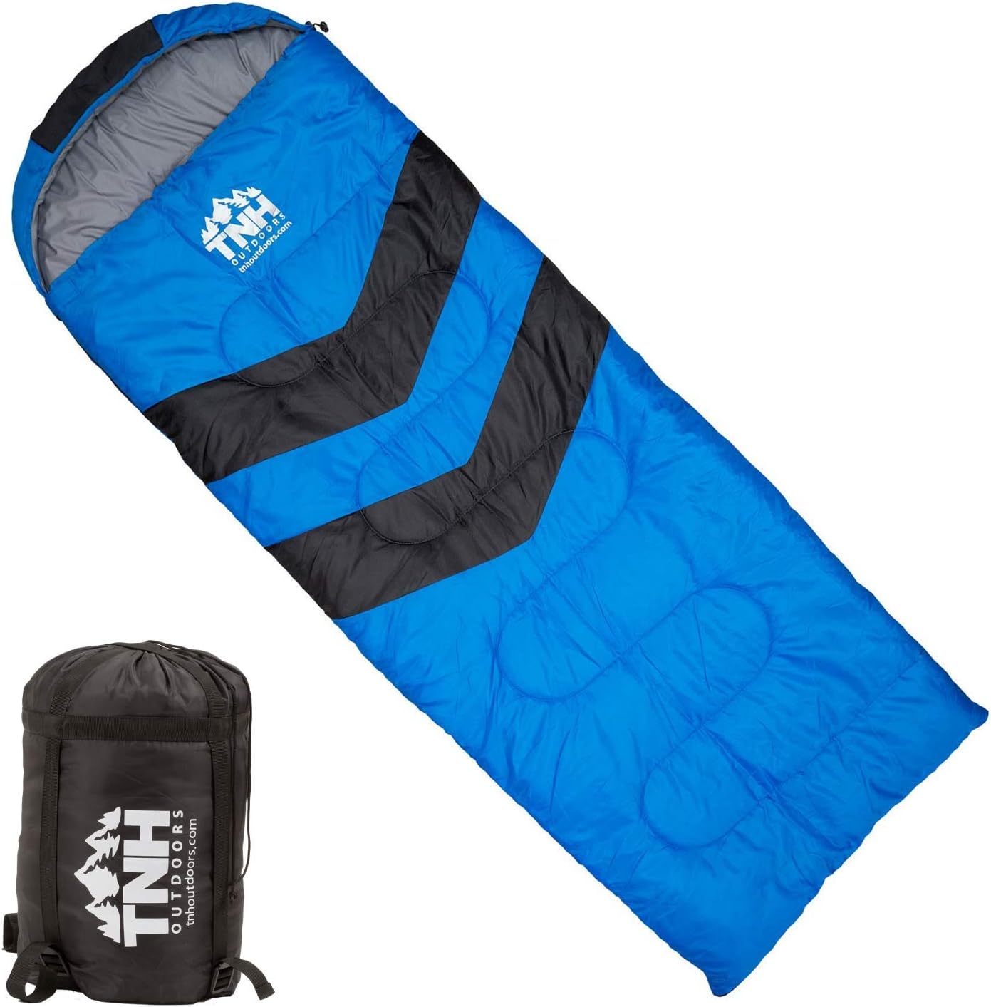 Sleeping Bag – Mummy Lightweight Portable, Waterproof, Comfort with Compression Sack – Great for 3 – 4 Season Camping Warm in Winter, Travelling, Hiking, Adult Outdoors Gear