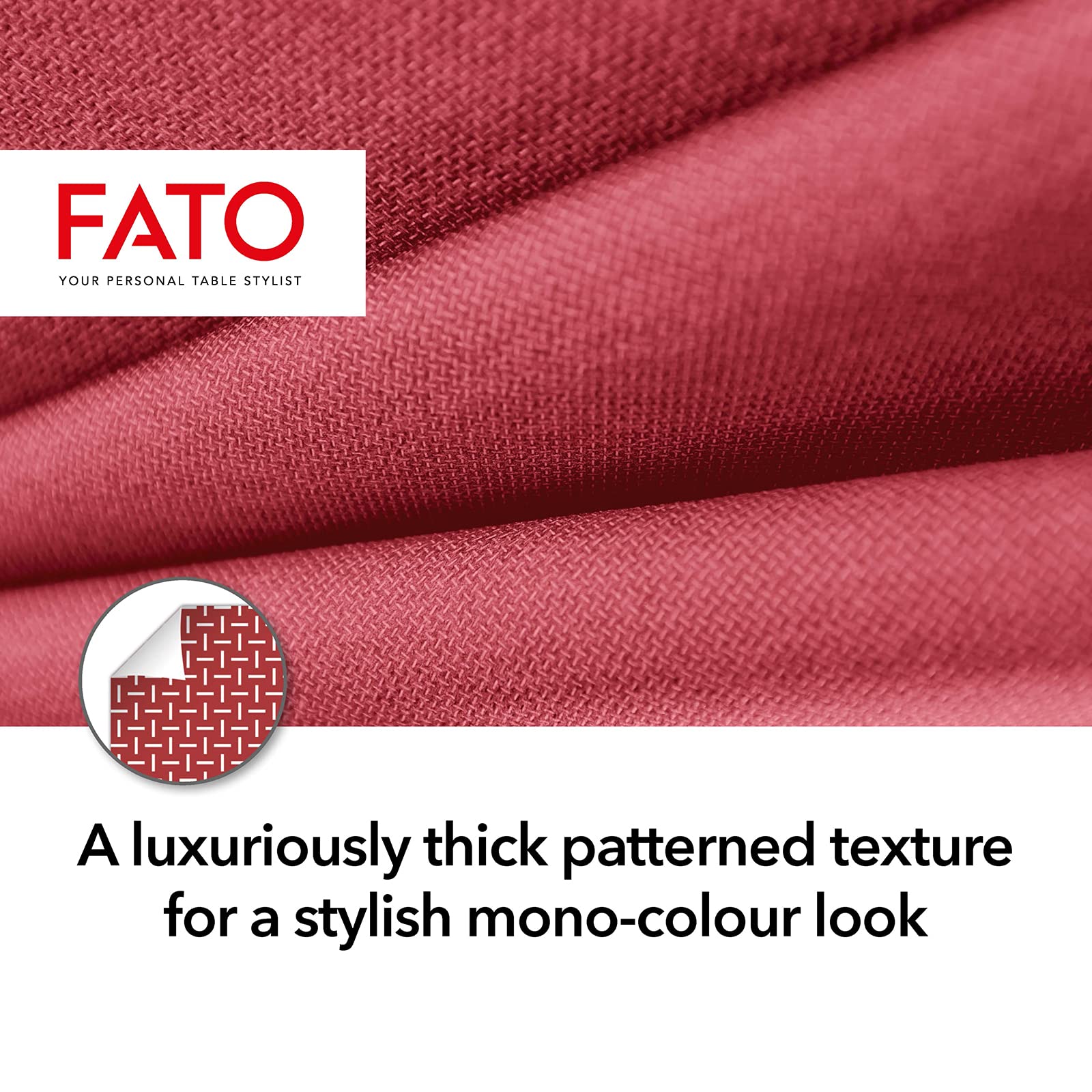 Fato - Serviettes en Papier Sec Airlaid, Effet tissu, Lot de 250 Serviettes, Taille 40x40 Pliées en 4, Couleur Bordeaux
