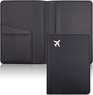 Deziliao Passport Holder,Passport Holder Card Slots, Passport and Vaccine Card Holder Combo, Cute Passport cover for Women and Men, with Waterproof Rfid Blocking, Passport Travel Wallet(Black)