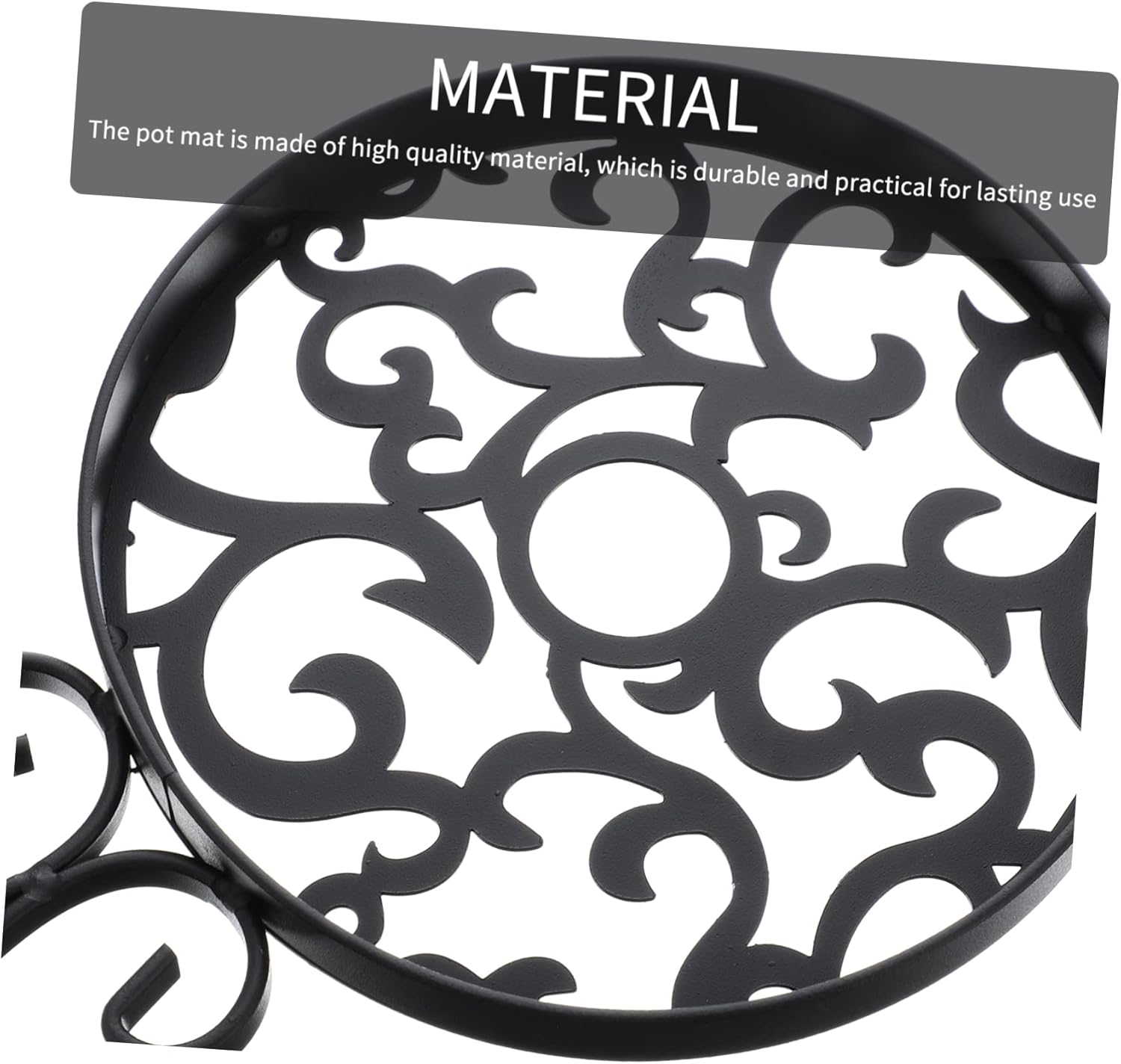2個 錬鉄製耐熱マット コーヒードリンクテーブル プレースマット カウンター装飾 鉄コースター シリコン製 選択された鍋や調理器具マ