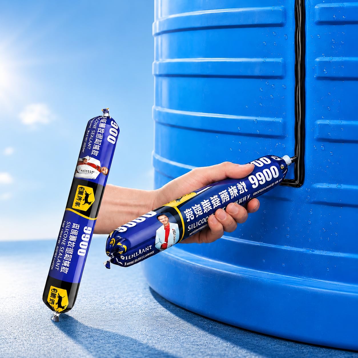 9900 Black Silicone Sealant Waterproof Adhesive for PVC Pipe Joints, Water Tank Leak Repair, Strong Bond, Weather Resistant, Multipurpose Sealant-image-35
