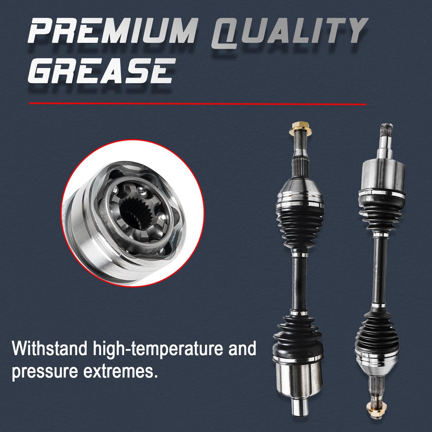 KUSATEC 66-1250HD Front CV Axle Shaft Assembly Fit For Buick 4 thumbnail image