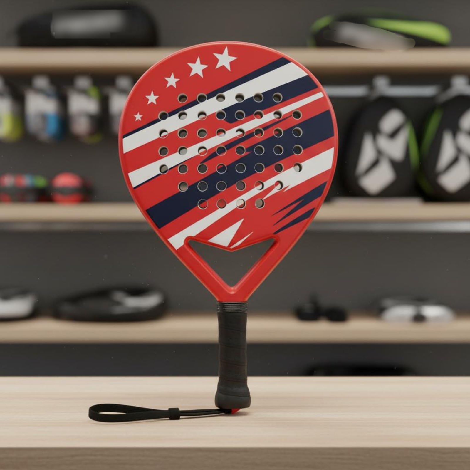 Racchetta da Allenamento Tennis Padel Paddle Racket Sostituto con Grande 48 Fori di Ventilazione Presa Facile Adatta per Principianti Bambini Sessioni