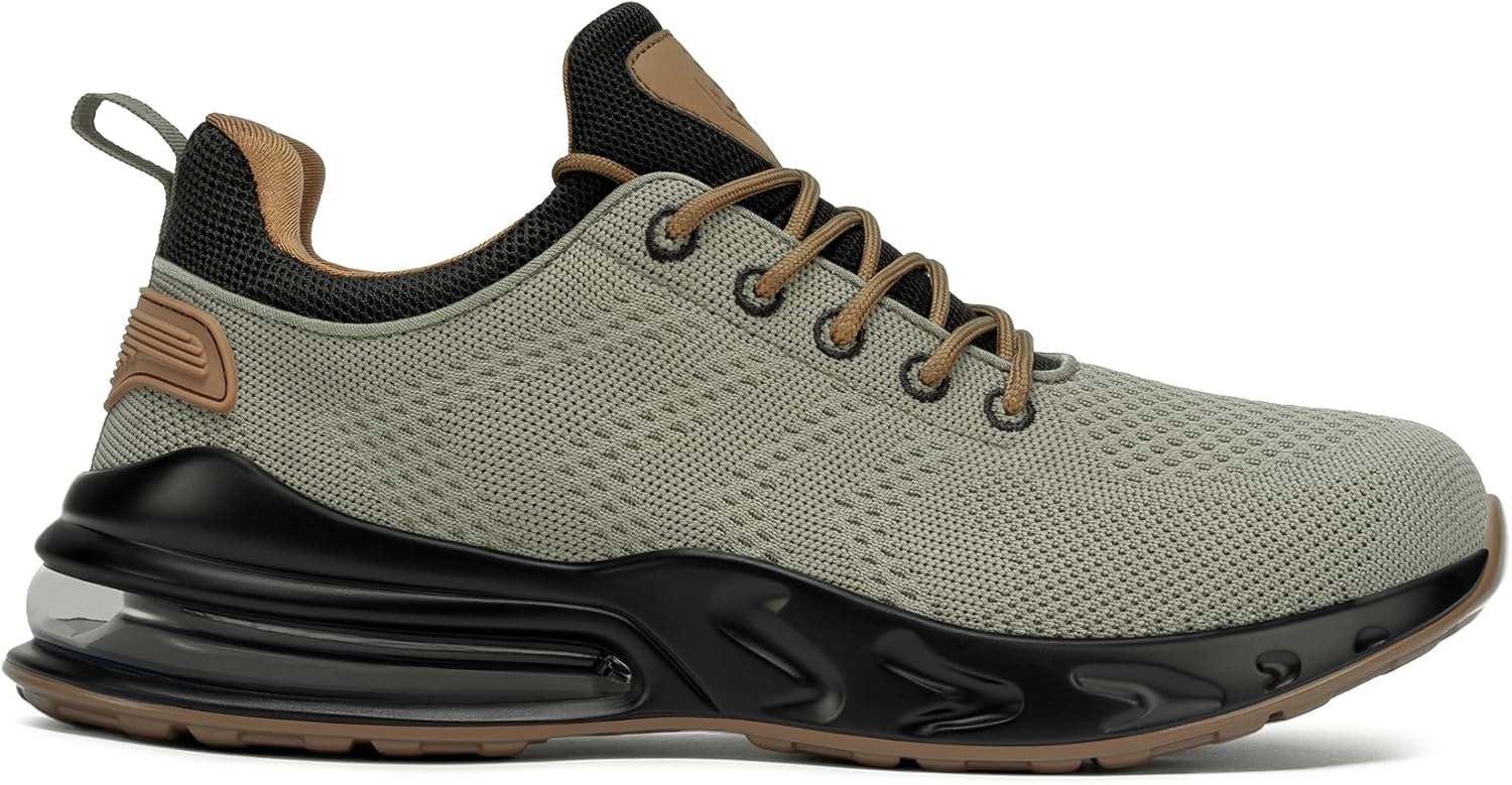 LARNMERN Men Non Slip Work Sneakers Water Resistant Food Service Zapatos Trabajo Antideslizantes Walking Shoes Waterproof Shoes Slip-on