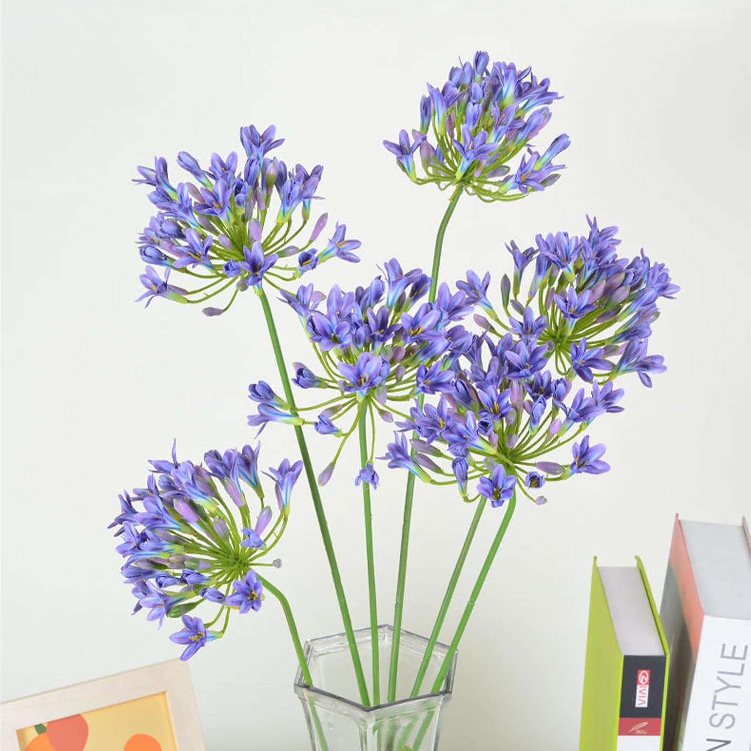 Fleur Artificielle Agapanthus OMOLON, Crème, 75cm