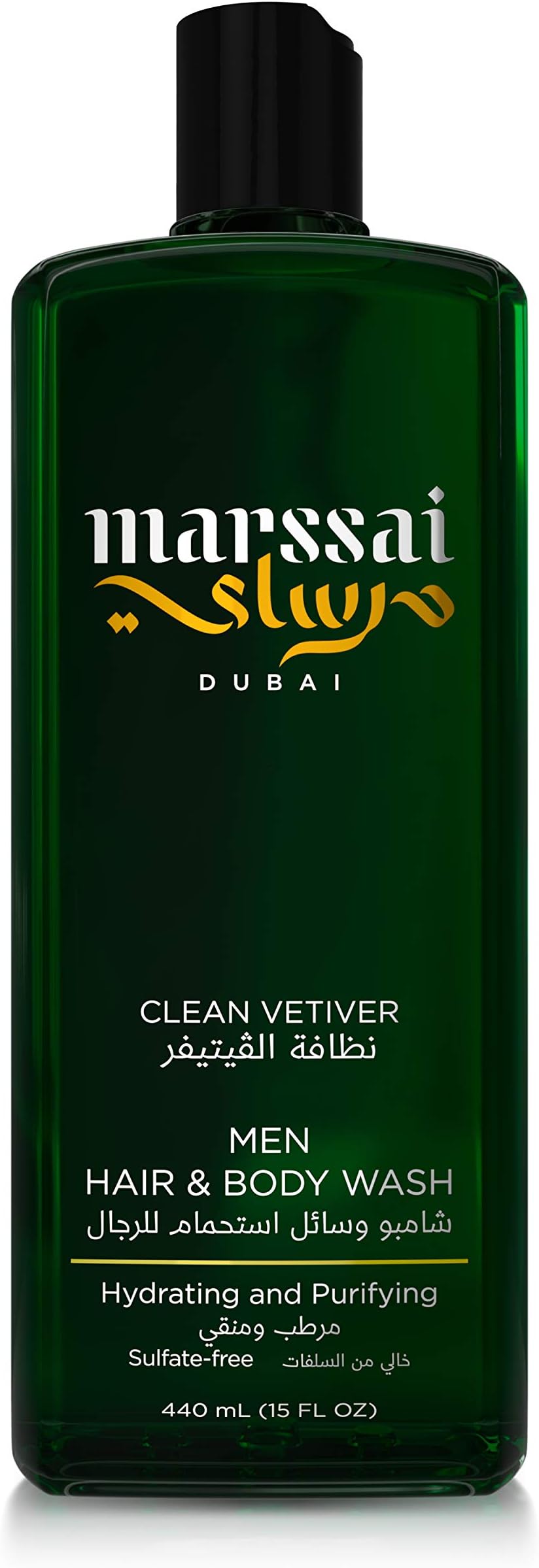 Men Hair & Body Wash, Clean Vetiver, 440 ml