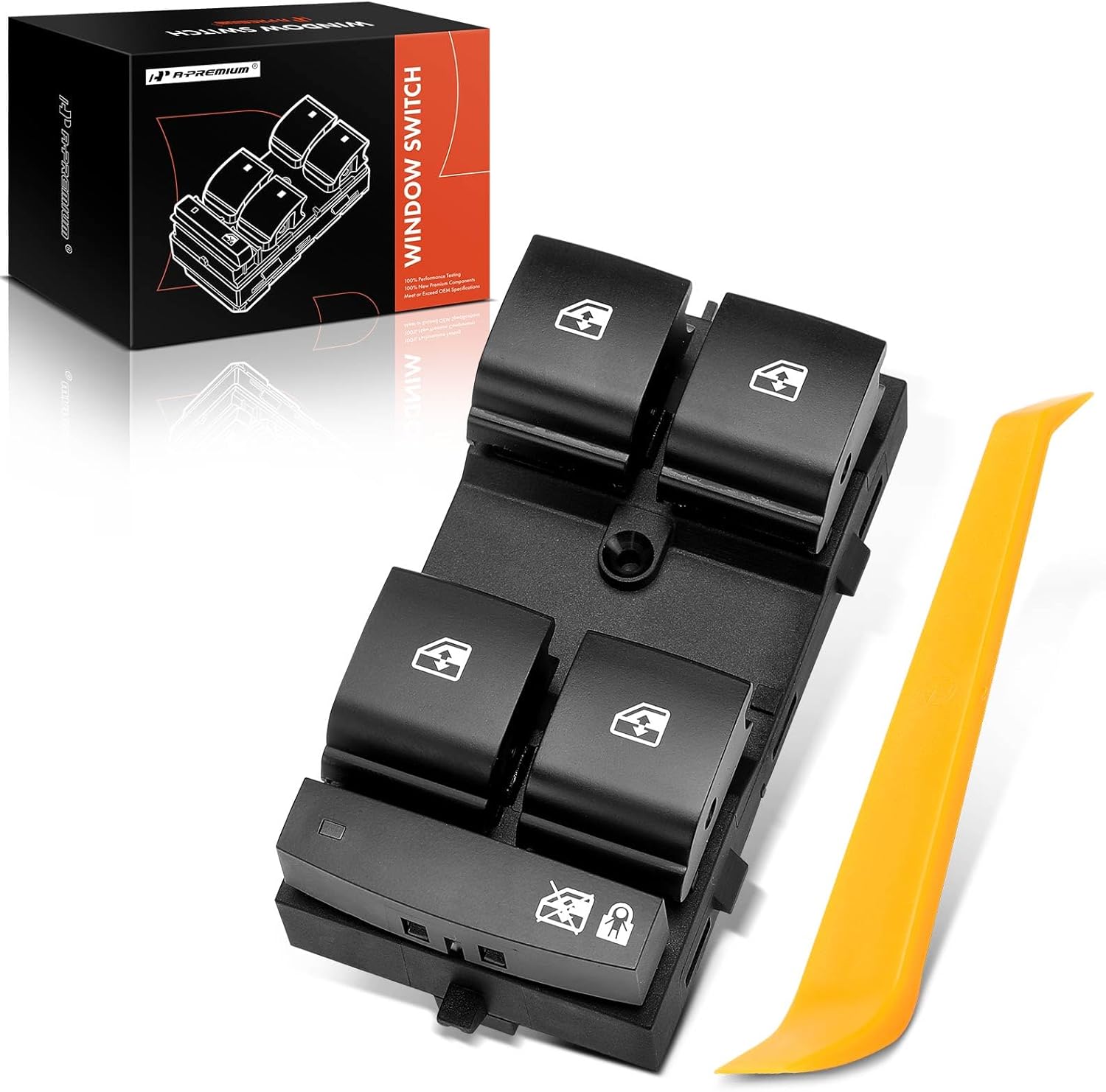 A-Premium Master Power Window Switch Compatible with Chevrolet Malibu 2013, Cruze 2011-2014, Volt 2011-2015 & Buick Verano 2012-2014, Front Left Driver Side