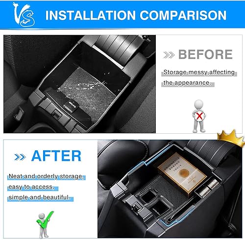 Miniatura 3 de Karltys Compatible con organizador de consola central Toyota Corolla Cross 2022 2023 2024 Accesorios (no para Corolla), bandeja de consola central