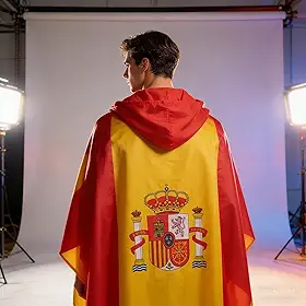 Moletom adulto com estampa de bandeira espanhola, equipamento de torcedor da Espanha da Copa do Mundo de 2026, moletom com capuz da seleção nacional de futebol da Espanha, adequado para a Copa do