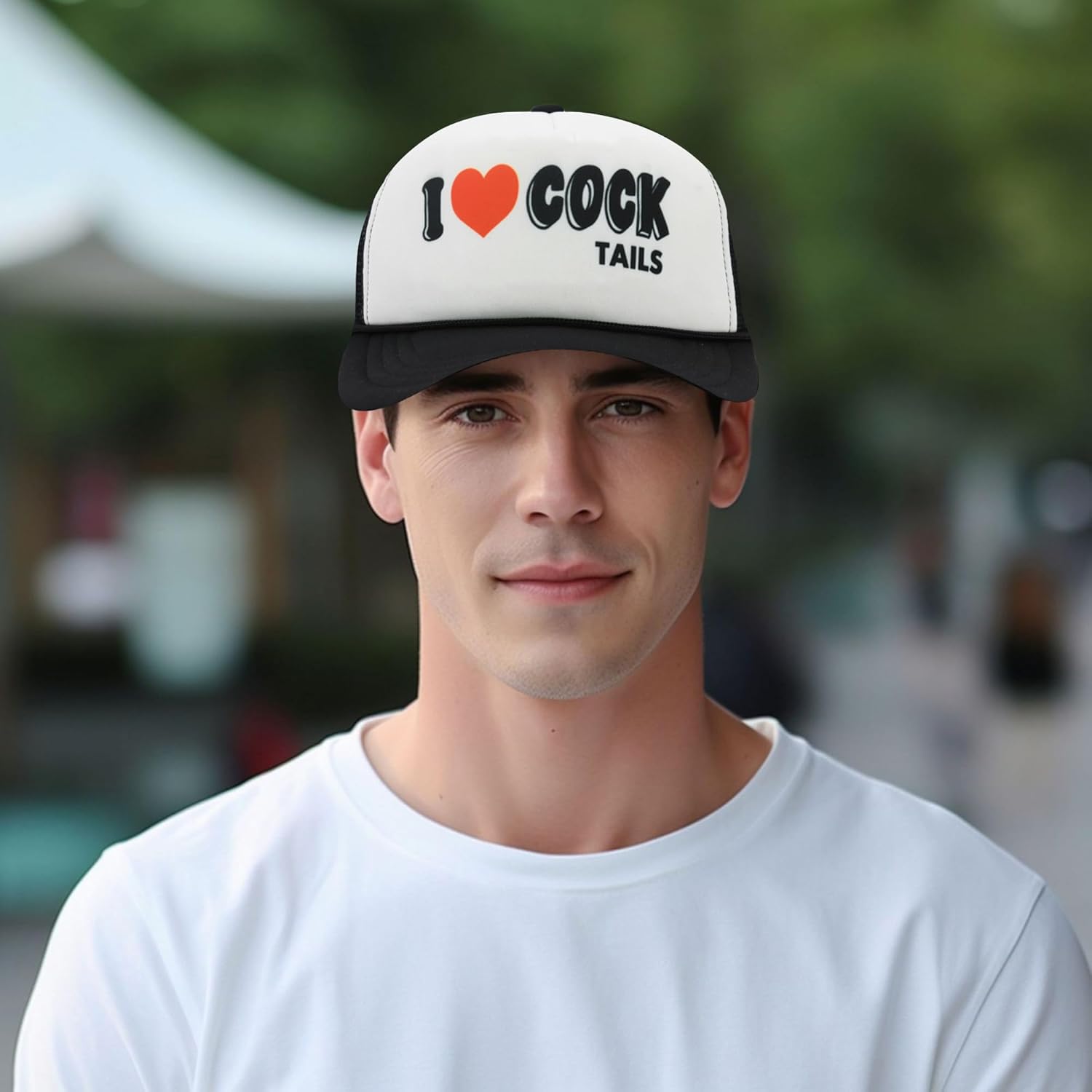 I Love Cocktails Trucker Hat, Funny Gag Gifts for Men Women, Gag Joke Baseball Snapback Cap - Image 3