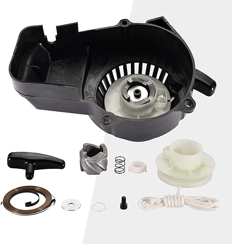 Miniatura 23 de GOOFIT Arrancador de aluminio azul con tornillos para 2 tiempos 47cc 49cc Pocket Bike Mini Bike Dirt Bike Scooter ATV Quad motocicleta