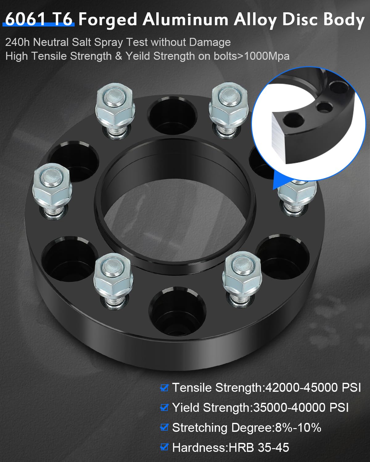 Ranger 1-Inch Hubcentric Wheel Spacers; Set of Four (19-26 Ranger