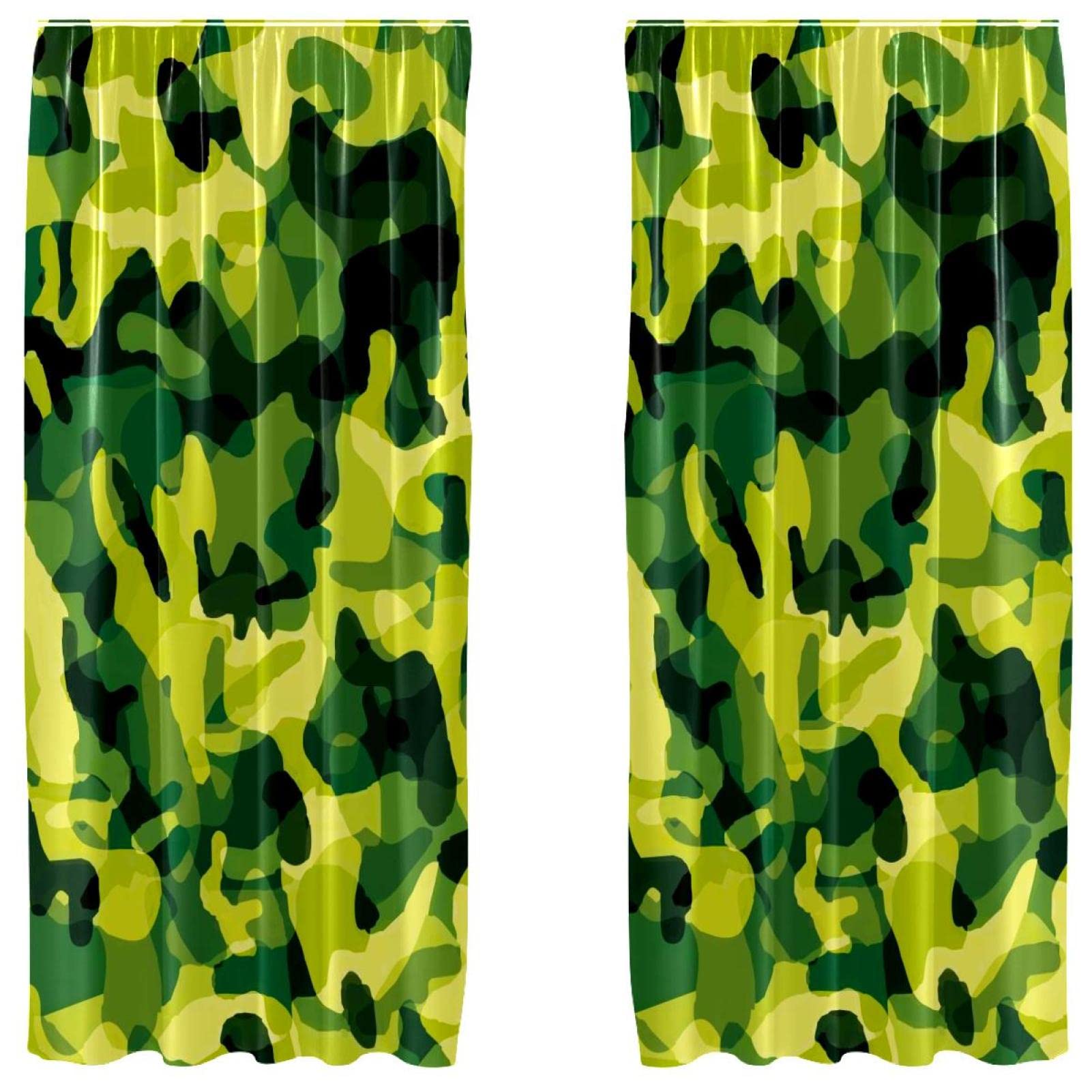 Rideaux motif jaune et vert pour illuminer un salon sombre facilement
