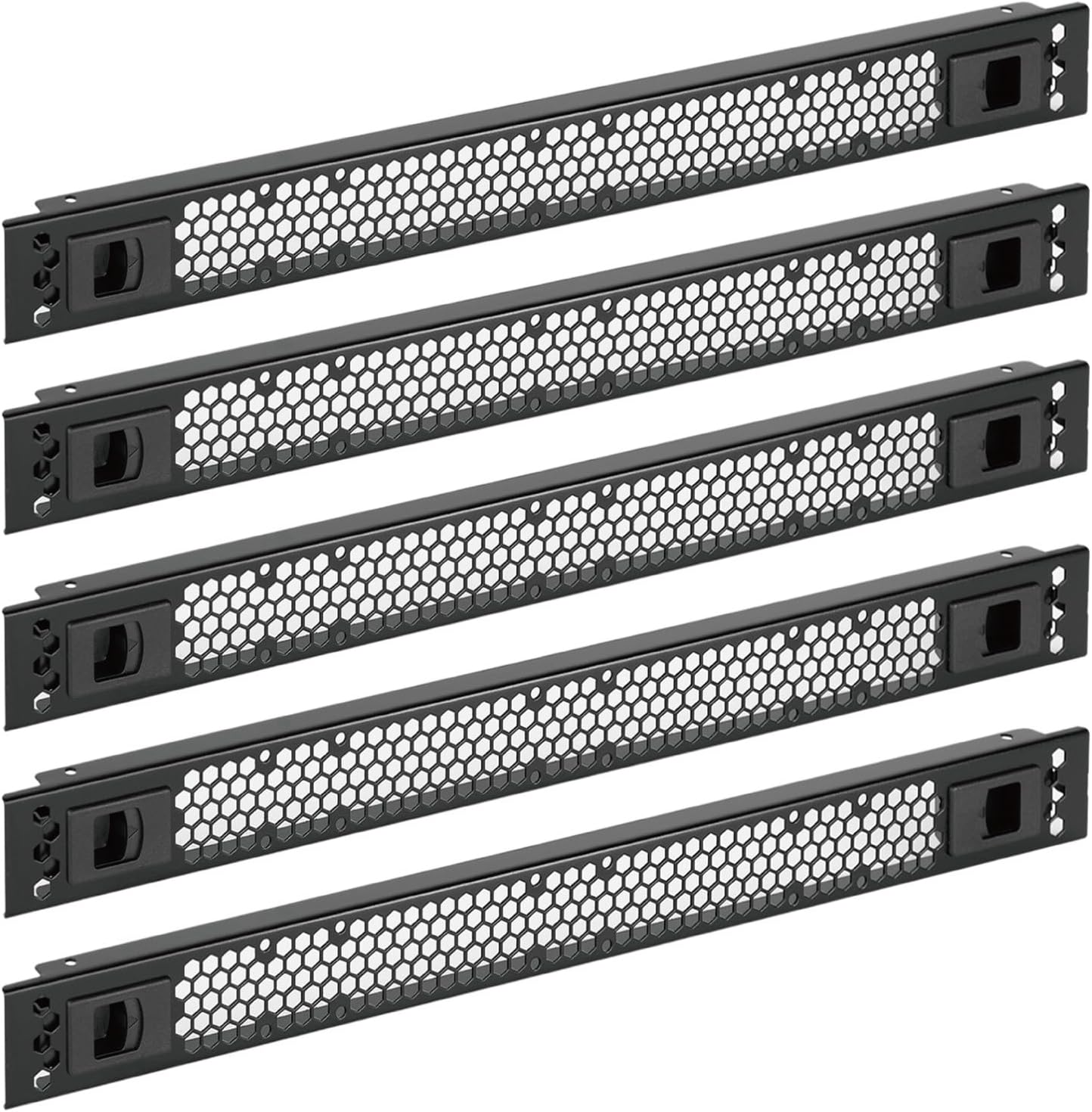 Tecmojo 1U Blank Panel, Plastic Rack Blank Panel, Rack Mount Plate for 19 in Server Rack Enclosure or Network Cabinet, Toolless Mounting, Black(10 Pack)