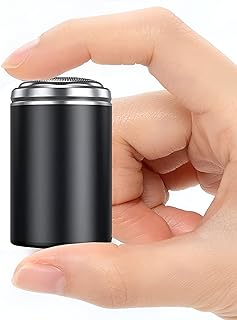 ماكينة حلاقة كهربائية للرجال مقاومة للماء، محمولة وقابلة لإعادة الشحن مع شفرات لإزالة شعر الوجه، ممتازة للسفر والرحلات