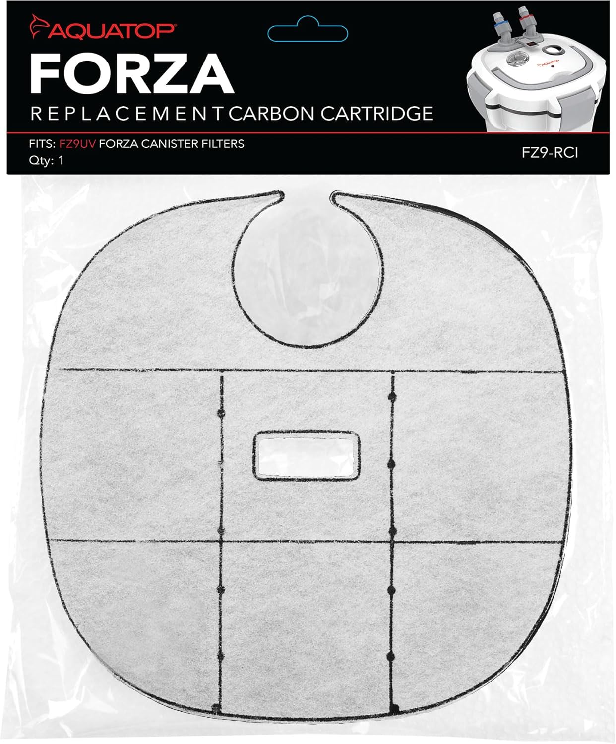 Aquatop Replacement Carbon Cartridges Fits Forza FZ9 Canister Filters, Aquarium Filter Refills
