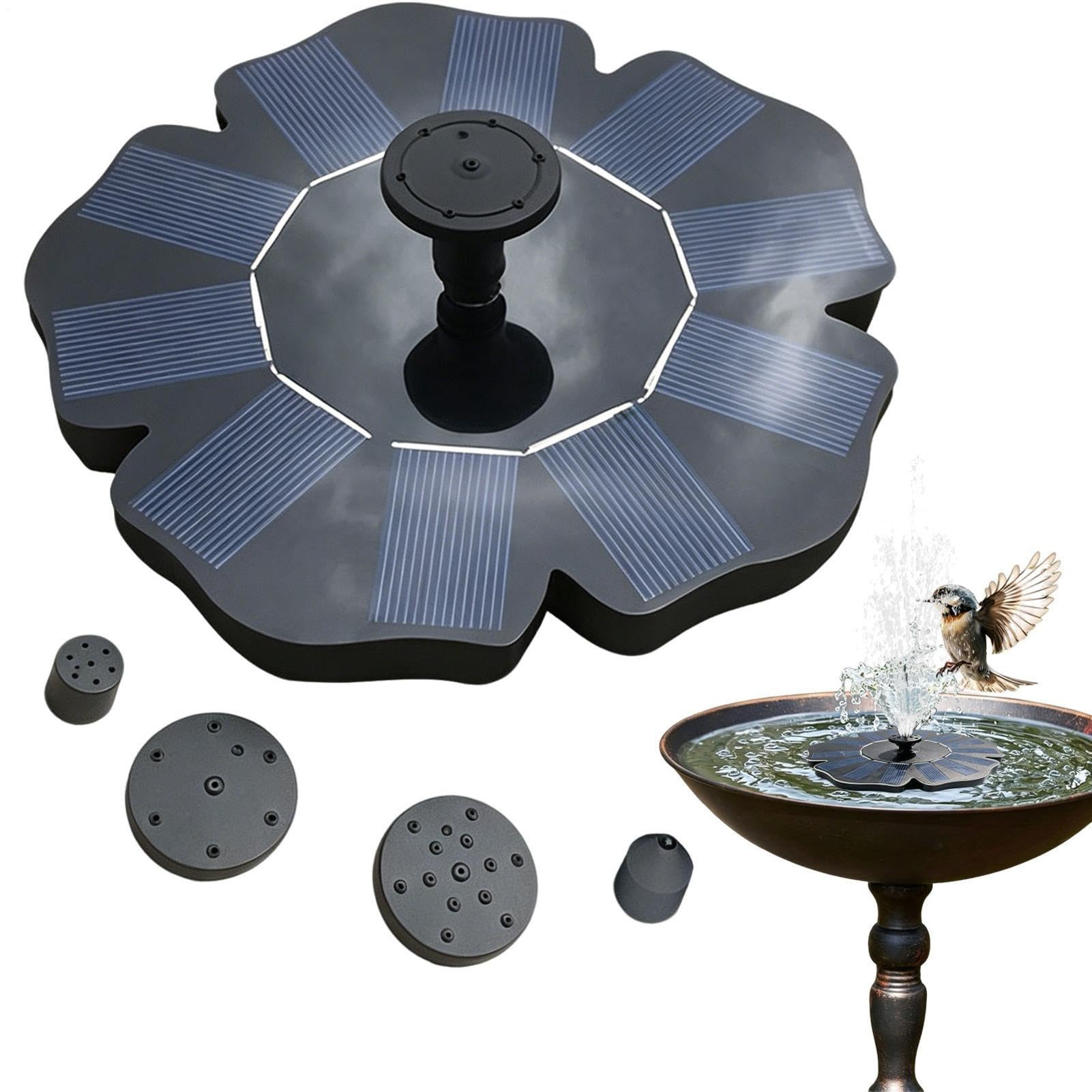 Fuente solar para baños de pájaros aspersor flotante para estanque exterior y paisaje de villa