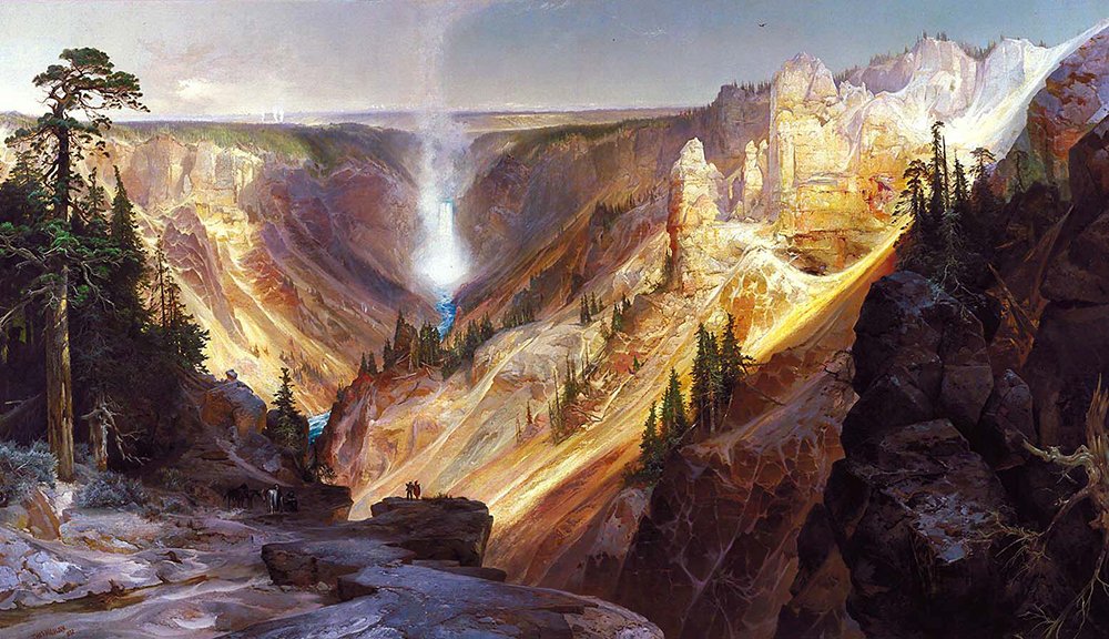 Grand Canyon of The Yellowstone II Thomas Moran Poster Mat AntiReflet