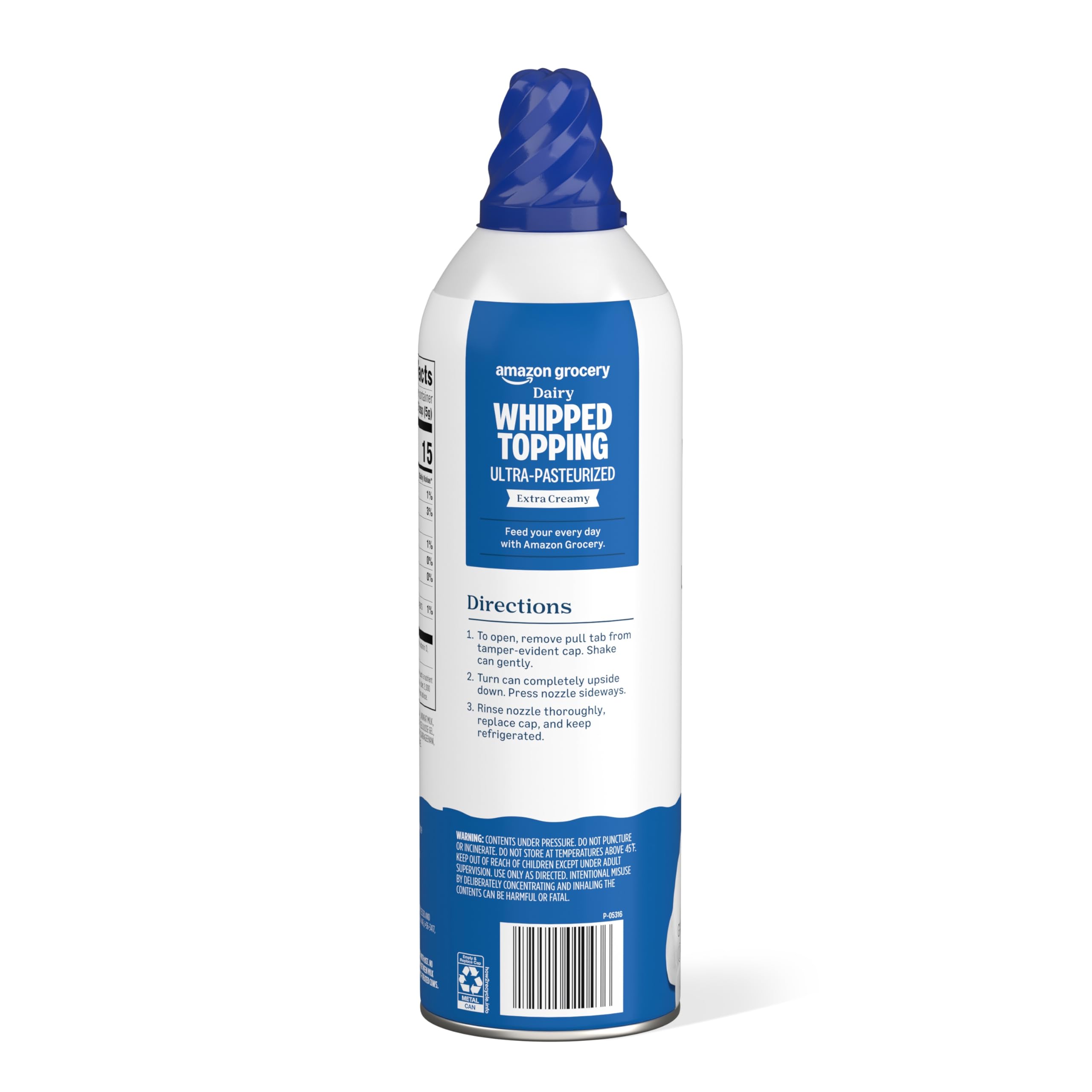 Amazon Grocery Extra Creamy Ultra Pasteurized Dairy Whipped Topping 13 Oz Previously Amazon Fresh Brand Packaging May Vary — view 4