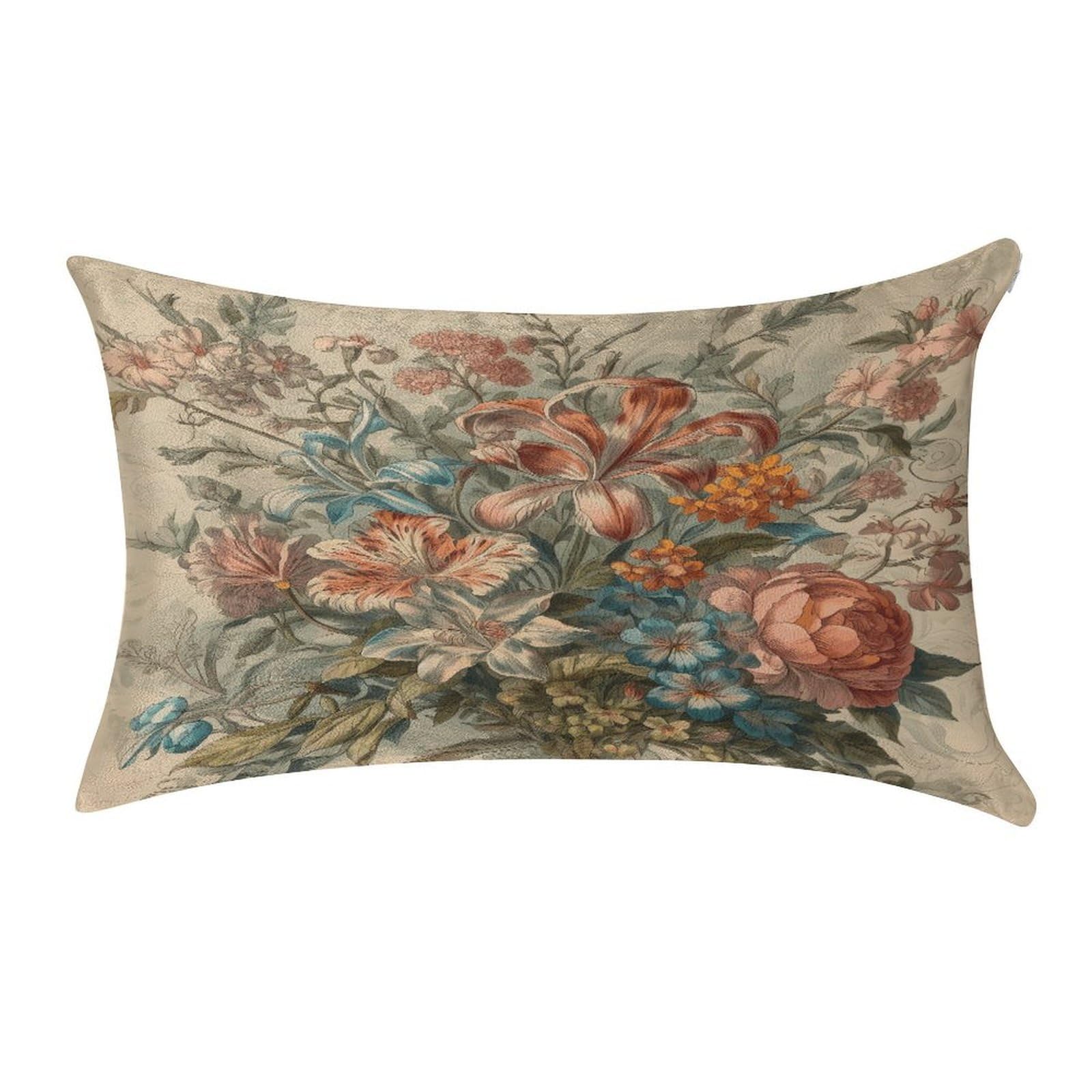 Btcowzrv Style Decorative Flowers Pillow Cover Pillow Case Pillowcase